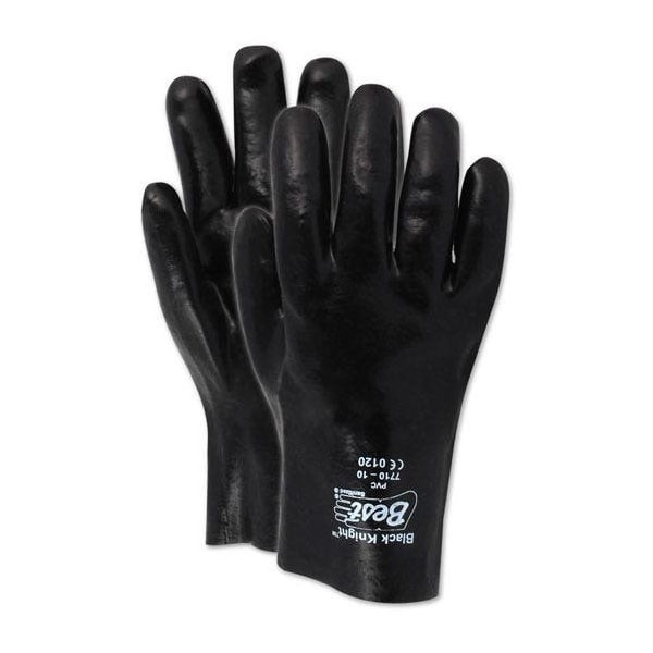 Showa Best Glove Black Knight Black Vinyl Gloves, 12PK 3680R - main